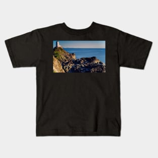 THE ROCKY COASTAL SHORE OF LLANDDWYN Kids T-Shirt